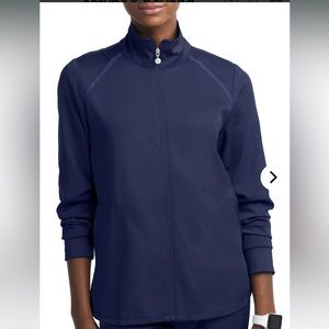 NAVY Scrubs & Beyond Melody Zip Front Jacket